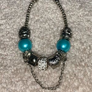 Blue and Silver Charm Bracelet